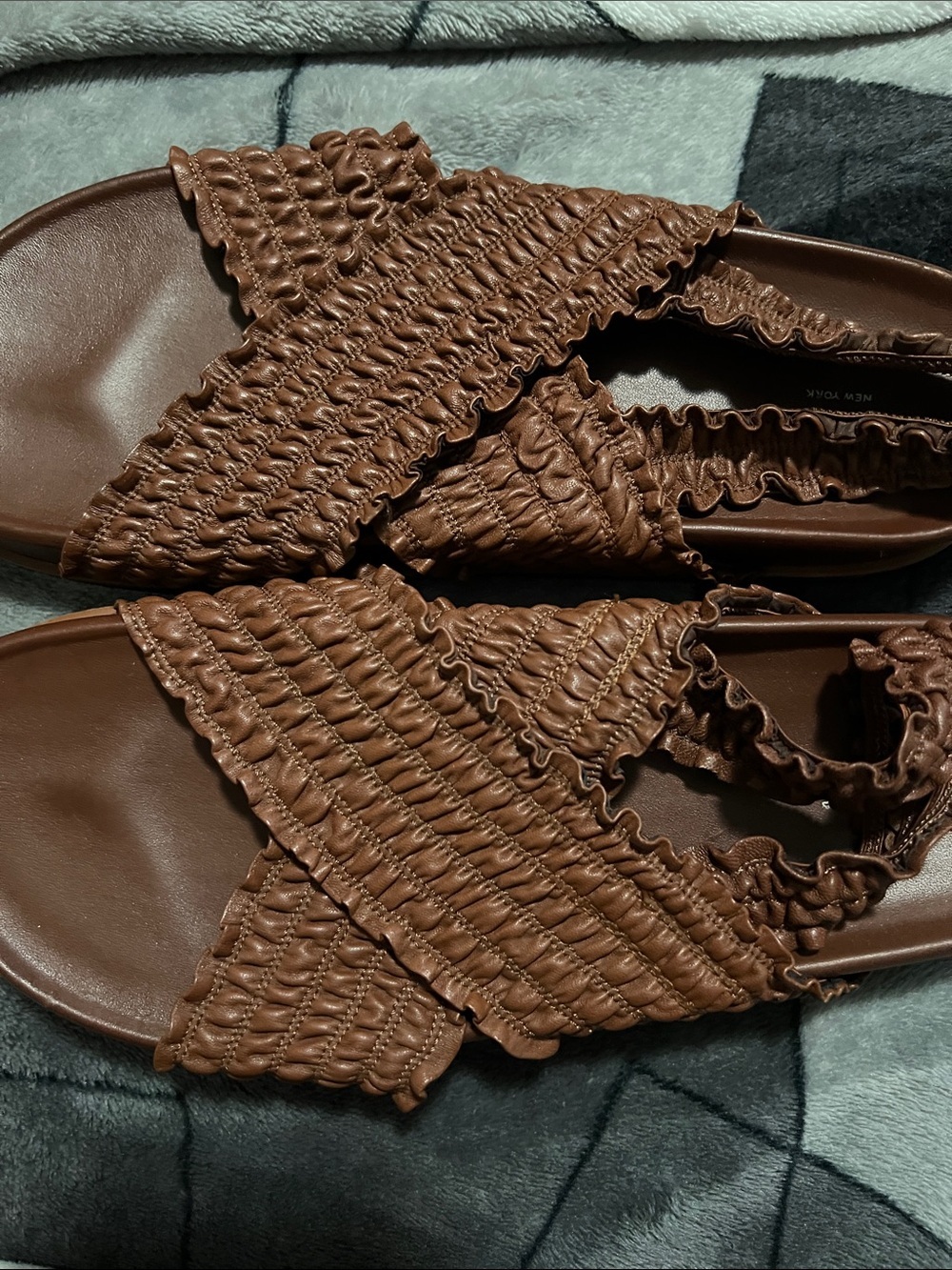 rag & bone Bailey Leather Cross-Strap Slingback Sandals size 7.5 or 37.5 - Picture 8 of 14